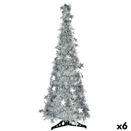 Árvore de Natal Prateado Enfeite Cintilante 38 x 38 x 150 cm (6 Unidades) de Krist+, Natal - Ref: S3627346, Preço: 97,60 €, D...