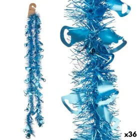 Christmas garland Tinsel Hoods Turquoise Plastic 12 x 12 x 200 cm (36 Units) by Krist+, Christmas - Ref: S3627362, Price: 54,...