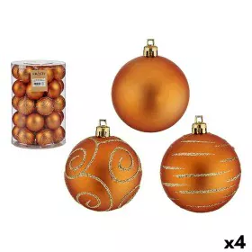 Set of Christmas balls Orange PVC 6 cm (4 Units) by Krist+, Christmas - Ref: S3627410, Price: 41,08 €, Discount: %