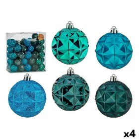 Set of Christmas balls Turquoise 7 cm (4 Units) by Krist+, Christmas - Ref: S3627419, Price: 62,22 €, Discount: %