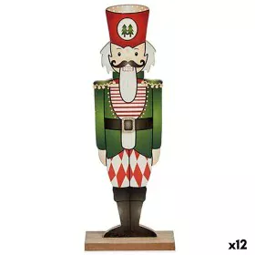 Decorative Figure Nutcracker Black Red Green Wood 8 x 40 x 15 cm (12 Units) by Krist+, Christmas - Ref: S3627442, Price: 33,6...