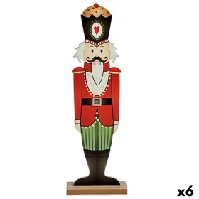 Decorative Figure Nutcracker White Black Red Green Wood 10 x 60 x 19 cm (6 Units) by Krist+, Christmas - Ref: S3627444, Price...