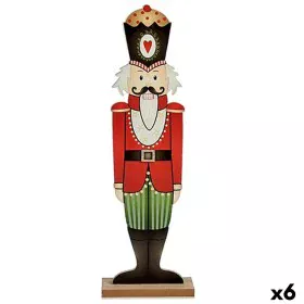 Figurine Décorative Casse-Noisette Blanc Noir Rouge Vert Bois 10 x 60 x 19 cm (6 Unités) de Krist+, Noël - Réf : S3627444, Pr...