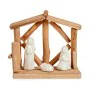 Christmas nativity set White Natural Wood Ceramic 17 x 14,5 x 8 cm (2 Units) by Krist+, Christmas - Ref: S3627451, Price: 20,...