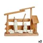 Presepe di Natale Bianco Naturale Legno Ceramica 10 x 21 x 25 cm (2 Unità) di Krist+, Natale - Rif: S3627452, Prezzo: 30,90 €...