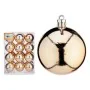 Set of Christmas balls champagne PVC 6 x 7 x 6 cm (12 Units) by Krist+, Christmas - Ref: S3627461, Price: 60,66 €, Discount: %