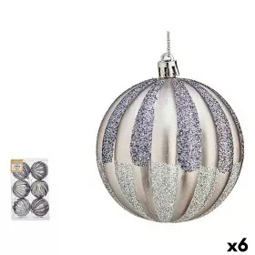 Set de Bolas de Navidad 10 cm Plateado PVC (6 Unidades) de Krist+, Navidad - Ref: S3627571, Precio: 30,59 €, Descuento: %