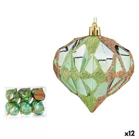 Set de Bolas de Navidad Diamante Verde Plástico 8 x 9 x 8 cm (12 Unidades) de Krist+, Navidad - Ref: S3627579, Precio: 43,64 ...