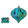 Set de Bolas de Navidad Diamante Azul Plástico 8 x 9 x 8 cm (12 Unidades) de Krist+, Navidad - Ref: S3627583, Precio: 52,70 €...