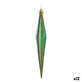 Christmas Decorations Set Streched Green Golden 3 x 8,5 x 19 cm (12 Units) by Krist+, Christmas - Ref: S3627586, Price: 60,66...