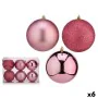 Lot de boules de Noël Rose PVC Ø 12 cm (6 Unités) de Krist+, Noël - Réf : S3627595, Prix : 46,63 €, Remise : %