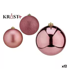 Set de Bolas de Navidad Rosa PVC 10 cm (12 Unidades) de Krist+, Navidad - Ref: S3627596, Precio: 59,39 €, Descuento: %