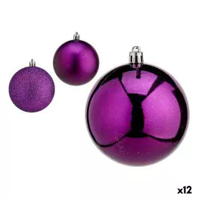 Set of Christmas balls Purple Plastic 8 x 9 x 8 cm (12 Units) by Krist+, Christmas - Ref: S3627608, Price: 33,64 €, Discount: %