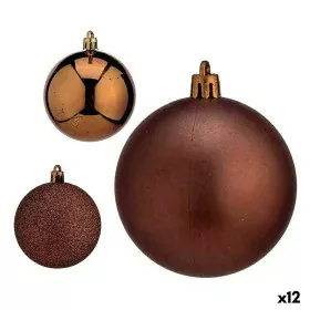 Set di palline di Natale Marrone Plastica 7 x 8 x 7 cm (12 Unità) di Krist+, Natale - Rif: S3627612, Prezzo: 24,95 €, Sconto: %