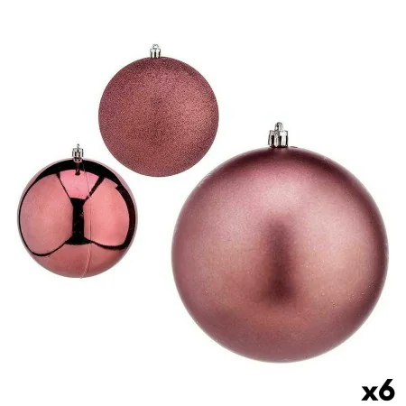 Conjunto de bolas de Natal Cor de Rosa Plástico Ø 12 cm (6 Unidades) de Krist+, Natal - Ref: S3627619, Preço: 46,63 €, Descon...