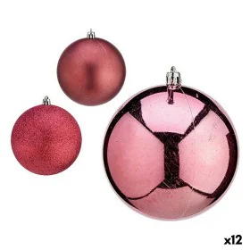 Lot de boules de Noël Rose Plastique 10 x 11 x 10 cm (12 Unités) de Krist+, Noël - Réf : S3627620, Prix : 58,23 €, Remise : %