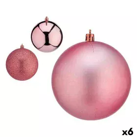 Set of Christmas balls Pink Plastic 12 x 13 x 12 cm (6 Units) by Krist+, Christmas - Ref: S3627624, Price: 35,70 €, Discount: %