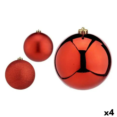 Set of Christmas balls Red Plastic 15 x 16 x 15 cm (4 Units) by Krist+, Christmas - Ref: S3627628, Price: 55,97 €, Discount: %