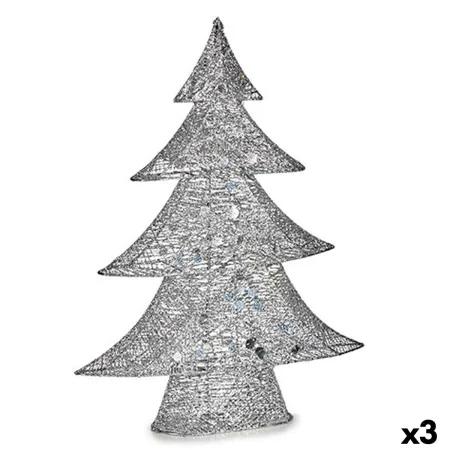 Deko-Figur Weihnachtsbaum Metall Silberfarben 12 x 59,5 x 48,5 cm (3 Stück) von Krist+, Weihnachten - Ref: S3627677, Preis: 6...