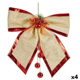 Lasso Christmas bauble Red Golden Plastic 53 x 50 x 9 cm (4 Units) by Krist+, Christmas - Ref: S3627681, Price: 62,22 €, Disc...