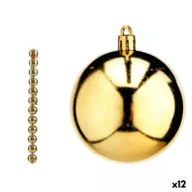 Conjunto de bolas de Natal Dourado PVC Ø 7 cm (12 Unidades) de Krist+, Natal - Ref: S3627698, Preço: 46,69 €, Desconto: %