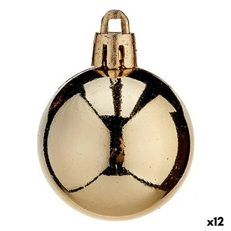 Lot de boules de Noël champagne Plastique 4 x 5 x 4 cm (12 Unités) de Krist+, Noël - Réf : S3627702, Prix : 15,96 €, Remise : %