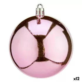 Lot de boules de Noël Rose Plastique 8 x 9 x 8 cm (12 Unités) de Krist+, Noël - Réf : S3627708, Prix : 66,30 €, Remise : %