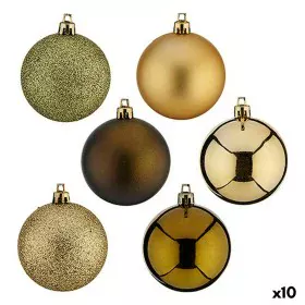 Set of Christmas balls Green Golden Plastic 6 x 7 x 6 cm (10 Units) by Krist+, Christmas - Ref: S3627804, Price: 61,79 €, Dis...