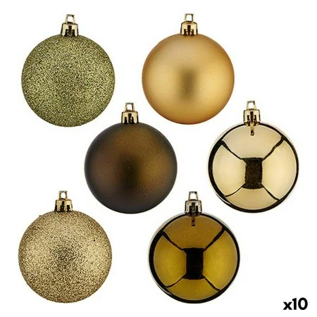 Weihnachtskugeln-Set grün Gold Kunststoff 6 x 7 x 6 cm (10 Stück) von Krist+, Weihnachten - Ref: S3627804, Preis: 61,79 €, Ra...