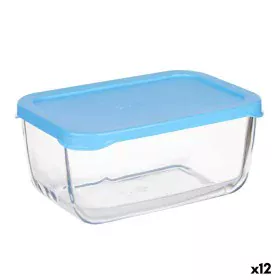 Lunch box SNOW BOX Blue Transparent Glass Polyethylene 790 ml (12 Units) by Pasabahce, Food storage - Ref: S3627855, Price: 3...