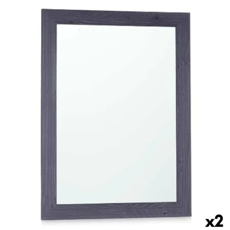 Wall mirror 60 x 80 cm MDF Wood Blue (2 Units) by Gift Decor, Wall-Mounted Mirrors - Ref: S3627904, Price: 90,10 €, Discount: %