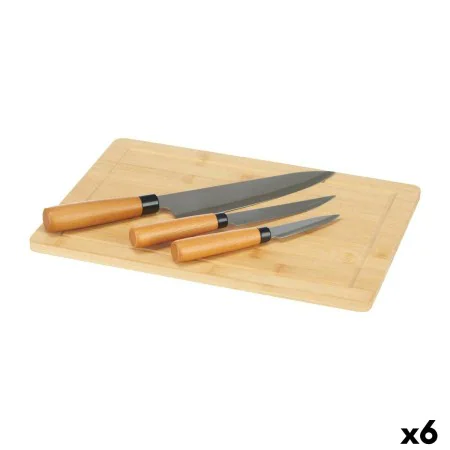 Knife Set Cutting board Cheese Brown Bamboo (6 Units) by Kinvara, Kitchen Knife Sets - Ref: S3627944, Price: 65,19 €, Discoun...