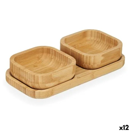 Conjunto para Aperitivos Castanho Bambu (12 Unidades) de Kinvara, Pratos e fontes - Ref: S3627958, Preço: 60,66 €, Desconto: %