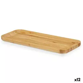 Snack tray Brown Bamboo 29,5 x 1,6 x 11,5 cm Aperitif (12 Units) by Kinvara, Plates and dishes - Ref: S3627964, Price: 28,46 ...