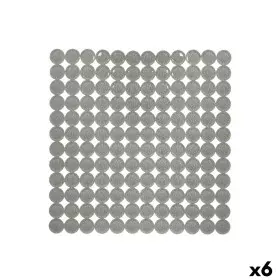 Non-slip Shower Mat Grey PVC 54 x 54 x 1 cm (6 Units) by Berilo, Shower accessories - Ref: S3627994, Price: 32,14 €, Discount: %