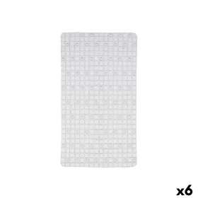 Tapis de Douche Antidérapant Carreaux Transparent PVC 67,7 x 38,5 x 0,7 cm (6 Unités) de Berilo, Accessoires de douche - Réf ...