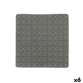 Alfombrilla Antideslizante para Ducha Cuadros Gris PVC 50,3 x 50,3 x 0,7 cm (6 Unidades) de Berilo, Accesorios para ducha - R...