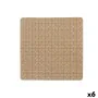 Non-slip Shower Mat Frames Beige PVC 50,3 x 50,3 x 0,7 cm (6 Units) by Berilo, Shower accessories - Ref: S3628012, Price: 31,...