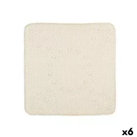 Tapis de Douche Antidérapant Beige PVC 53 x 52,5 x 1 cm (6 Unités) de Berilo, Accessoires de douche - Réf : S3628024, Prix : ...