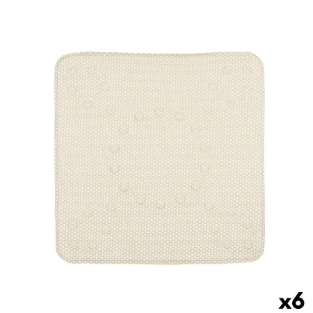 Non-slip Shower Mat Beige PVC 53 x 52,5 x 1 cm (6 Units) by Berilo, Shower accessories - Ref: S3628024, Price: 31,63 €, Disco...