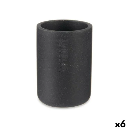 Toothbrush Holder Black Resin 7,8 x 10,5 x 7,8 cm (6 Units) by Berilo, Stands and dispensers - Ref: S3628088, Price: 19,34 €,...