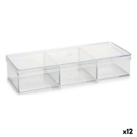 Secchio organizzatore Trasparente Plastica 20 x 3,5 x 7 cm (12 Unità) di Berilo, Organizer per cosmetici - Rif: S3628367, Pre...