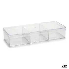 Organizador Transparente Plástico 20 x 3,5 x 7 cm (12 Unidades) de Berilo, Organizadores de cosméticos - Ref: S3628367, Preci...