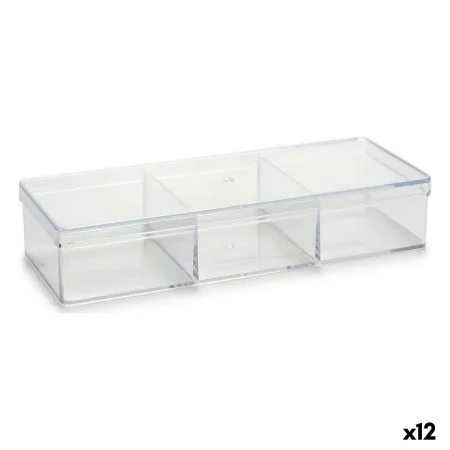 Organisateur Transparent Plastique 20 x 3,5 x 7 cm (12 Unités) de Berilo, Rangements pour produits cosmétiques - Réf : S36283...