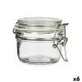 Jar Transparent Metal Glass Silicone 120 ml 11,3 x 7 x 8,3 cm (6 Units) by Vivalto, Food storage - Ref: S3628372, Price: 10,5...