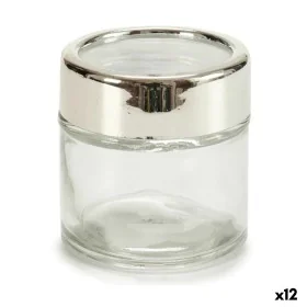 Bote Transparente Cristal Plástico 80 ml 6,2 x 6,2 x 6,2 cm (12 Unidades) de Vivalto, Armazenamento de alimentos - Ref: S3628...