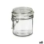 Jar Transparent Metal Glass Silicone 250 ml 11,5 x 10 x 8,5 cm (6 Units) by Vivalto, Food storage - Ref: S3628380, Price: 10,...