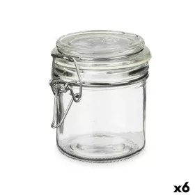 Topf Durchsichtig Metall Glas Silikon 250 ml 11,5 x 10 x 8,5 cm (6 Stück) von Vivalto, Lagerung von Lebensmitteln - Ref: S362...