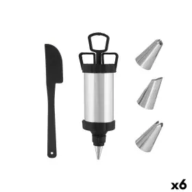 Pastry Bag Set Black Silver Stainless steel (6 Units) by Kinvara, Utensils for decoration - Ref: S3628394, Price: 10,51 €, Di...