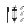 Pastry Bag Set Black Silver Stainless steel (6 Units) by Kinvara, Utensils for decoration - Ref: S3628394, Price: 10,09 €, Di...